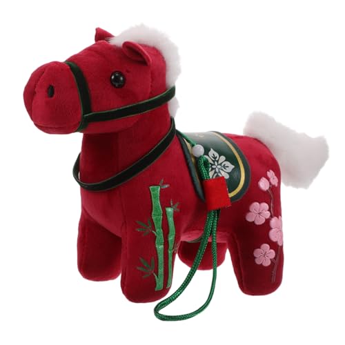 Milisten Weiches Plüschpferd Chinesisches Tierkreiszeichen Pferd Anhänger Kuscheltier Glücksmaskottchen Chinesisches Neujahr Dekoration für Tasche Auto Rucksack Milisten Weiches Plüschpferd Chinesisches Tierkreiszeichen Pferd Anhänger Kuscheltier Glücksmaskottchen Chinesisches Neujahr Dekoration für Tasche Auto Rucksack von Milisten