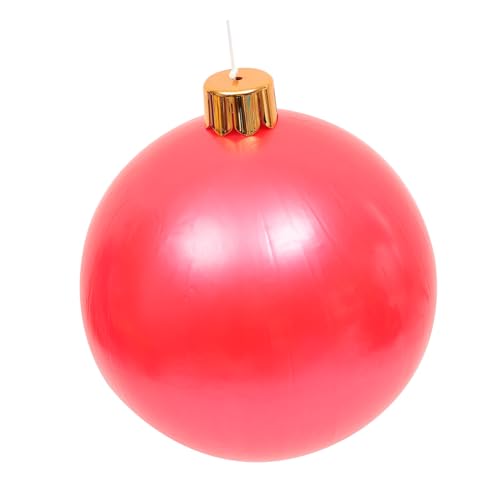 Milisten Weihnachtsballons Christbaumschmuck Aufblasbare Weihnachtskugel Frohe Weihnachten Aufblasbarer Ball Aufblasbares Spielzeug Weihnachtsgartenkugel Aufblasbare von Milisten