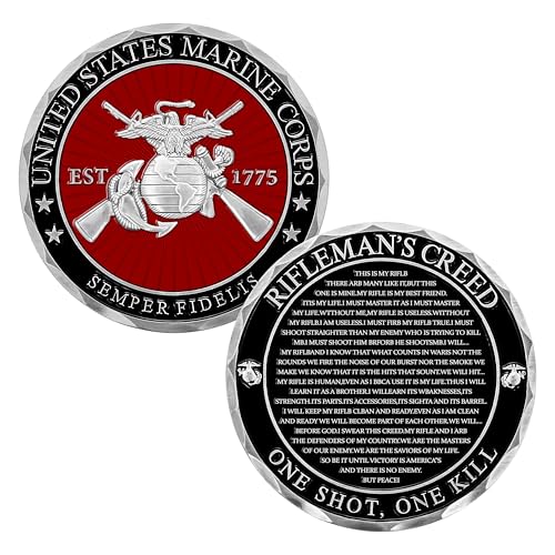 Military Gift Shop USMC Challenge Coins (USMC Rifle Coin) von Military Gift Shop