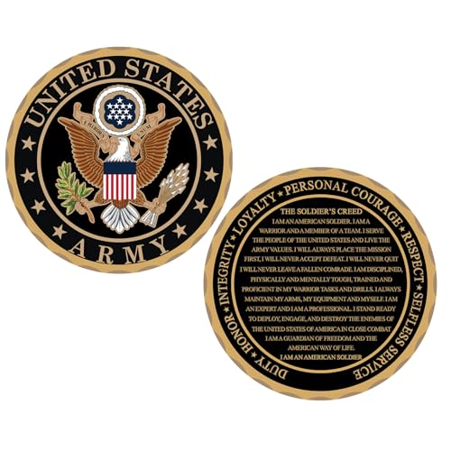 Soldier's Creed Challenge Coin - US Army Gifts for Veterans - Disabled Vet Owned Small Business von Military Gift Shop