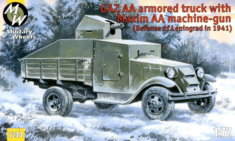 GAZ AA armored truck with Maxim AA gun von Military Wheels