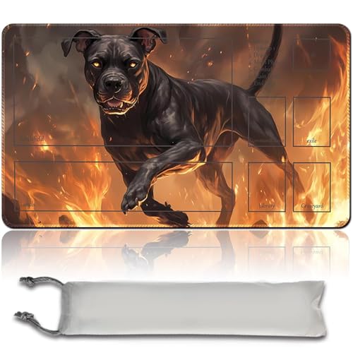 MTG PlayMat, 60 x 35 cm TCG PlayMat Stitched Edges Trading Card Game Play Mats with Storage Bag Smooth Rubber Surface Fighting Play Mat (MTG Set 40-1,with Zone) von MilkPlaymat