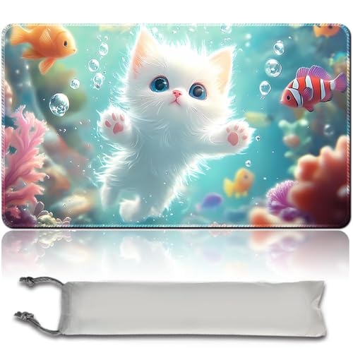 MTG PlayMat, 60 x 35 cm TCG PlayMat Stitched Edges Trading Card Game Play Mats with Storage Bag Smooth Rubber Surface Fighting Play Mat (MTG Set 40-9,No Zone) von MilkPlaymat