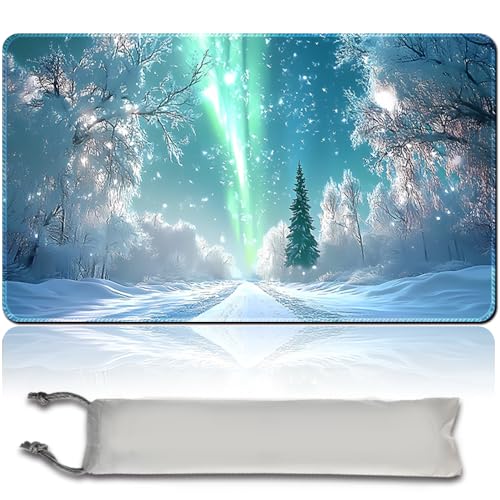 MTG Playmat, Size 60X35CM MTG Spielmatte Zonen Genäht Kanten Glatte Gummioberfläche Mauspad, Kampf Brettspiel TCG Spielmatten+ Aufbewahrungstasche (MTG Set 45-2,No Zone) von MilkPlaymat