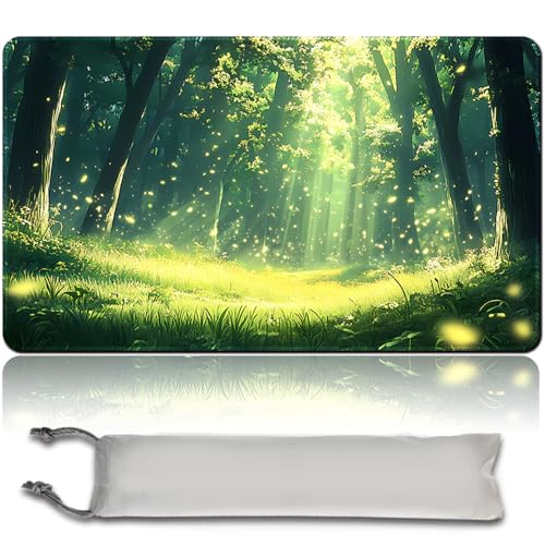 MTG Playmat, Size 60X35CM MTG Spielmatte Zonen Genäht Kanten Glatte Gummioberfläche Mauspad, Kampf Brettspiel TCG Spielmatten+ Aufbewahrungstasche (MTG Set 45-8,No Zone) von MilkPlaymat