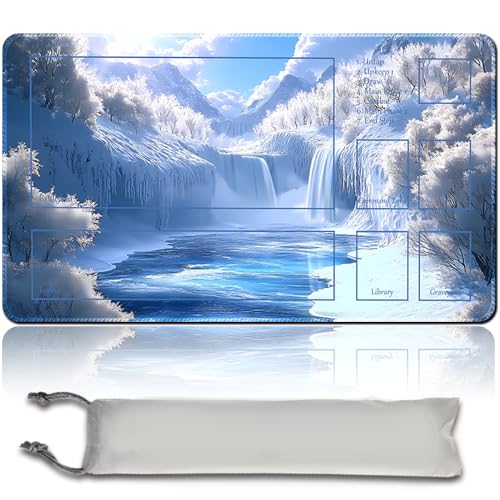 MTG Playmat TCG Playmat Board Game Card Game Trading Card Game Playing Mat Desk Mat Original Hand Painted Sewn Edges Smooth Surface Rubber Base 60 x 35 cm (MTG Set 44-10,with Zone) von MilkPlaymat