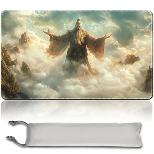 MTG Playmat wasserdichte Tasche, MTG Spielmatte, rutschfeste Rückseite, ideal für Kartenspiel-Enthusiasten, TCG Playmat Mouse Pad kompatibel mit MTG TCG CCG RPG (MTG Set 43-1,No Zone) von MilkPlaymat