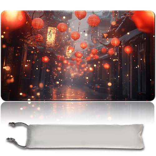 MTG Playmat wasserdichte Tasche, MTG Spielmatte, rutschfeste Rückseite, ideal für Kartenspiel-Enthusiasten, TCG Playmat Mouse Pad kompatibel mit MTG TCG CCG RPG (MTG Set 43-2,No Zone) von MilkPlaymat