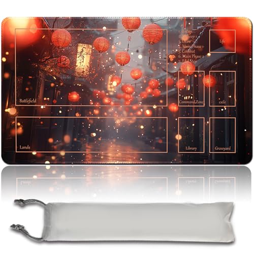 MTG Playmat wasserdichte Tasche, MTG Spielmatte, rutschfeste Rückseite, ideal für Kartenspiel-Enthusiasten, TCG Playmat Mouse Pad kompatibel mit MTG TCG CCG RPG (MTG Set 43-2,with Zone) von MilkPlaymat