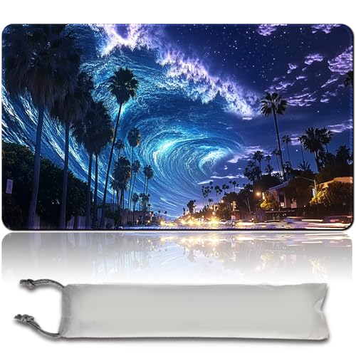 MTG Playmat wasserdichte Tasche, MTG Spielmatte, rutschfeste Rückseite, ideal für Kartenspiel-Enthusiasten, TCG Playmat Mouse Pad kompatibel mit MTG TCG CCG RPG (MTG Set 43-3,No Zone) von MilkPlaymat