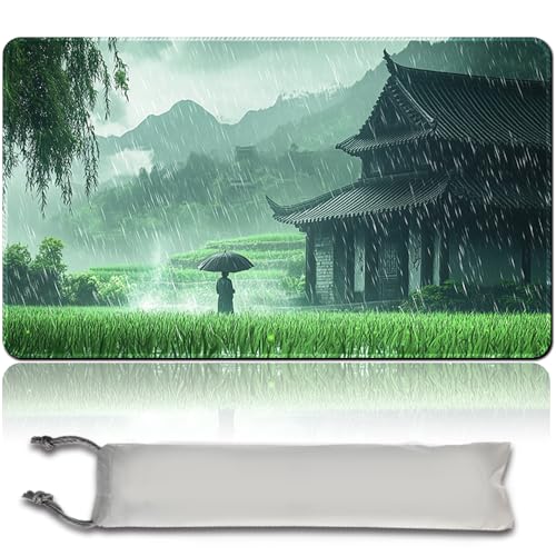 MTG Spielmatte+Bag 60X35 cm MTG Spielmatte mit Zonen, genähte Kanten Spielmatte Trading Card Game Spielmatten Mauspad Glatte Gummioberfläche TCG Spielmatte (MTG Set 42-10,No Zone) von MilkPlaymat