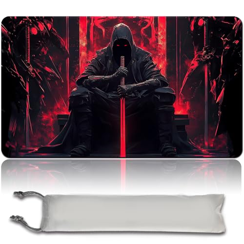 MTG Spielmatte+Bag 60X35 cm MTG Spielmatte mit Zonen, genähte Kanten Spielmatte Trading Card Game Spielmatten Mauspad Glatte Gummioberfläche TCG Spielmatte (MTG Set 42-3,No Zone) von MilkPlaymat