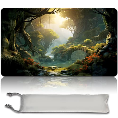 MilkPlaymat Brettspiel MTG Spielmatten+Kostenlose wasserdichte Bag,Stitched Edges,Game Mat 60 x 35 cm Smooth Rubber Surface,MTG PlayMat with Zones (MTG (15),No Zone) von MilkPlaymat