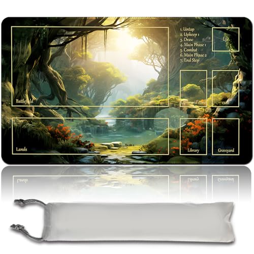 MilkPlaymat MTG Spielmatte, Größe 60x35 cm, inkl. Wasserfeste Tasche, für Erwachsene, mit Gummi-Oberfläche und genähten Kanten, ideal für Casual- und Turnierspiele, Schwarz, Fantasie-Design MilkPlaymat MTG Spielmatte, Größe 60x35 cm, inkl. Wasserfeste Tasche, für Erwachsene, mit Gummi-Oberfläche und genähten Kanten, ideal für Casual- und Turnierspiele, Schwarz, Fantasie-Design von MilkPlaymat