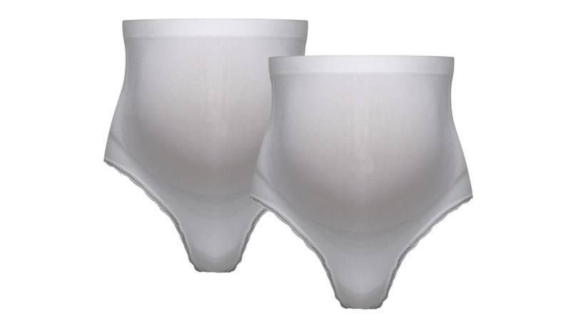 Milki Hipster Umstandshöschen 2er-Pack, White XS-S von Milki