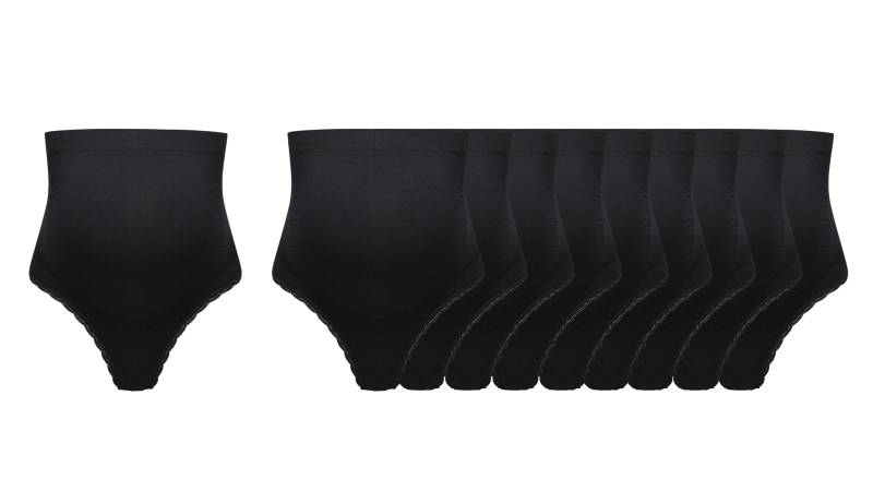 Milki Hipster Umstandshöschen 10er-Pack Gr. XS-S, Black von Milki