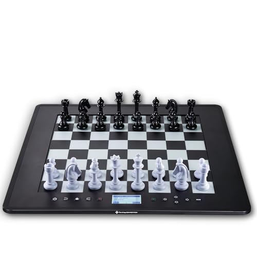 MILLENNIUM The King Competition M831 - Schachcomputer mit adaptiven Spielstufen. Mit adaptiven Levels, Chess960 und 81 LEDs zur Zuganzeige. Online Spielen via ChessLink-Modul von Millennium