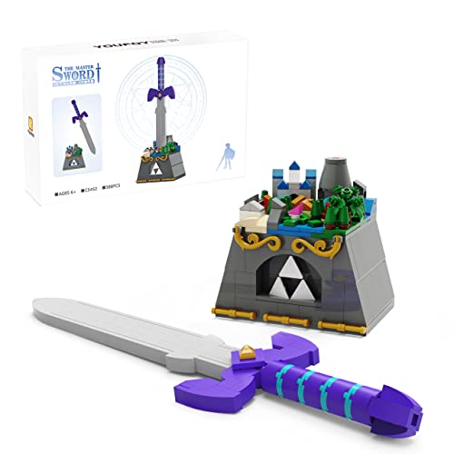 Master Sword und Micro Hyrule Castle Bausatz, Speziell BOTW Ornament und Breath of the Wild Spielzeug, Geschenk für Jungen, Mädchen und Spielmodellsammler im Alter von 6-12 Jahren (388 Pcs) von Millionspring