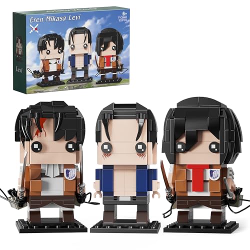 Millionspring 3 Set AOT Bauspielzeugsets, Kreative Angriffsfigur Titans-Bauspielzeug, Geschenkidee für Jungen und Mädchen ab 8 Jahren (532 Teile) von Millionspring