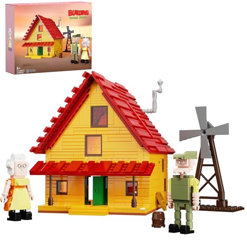 Millionspring Bagge's Farmhouse Bausatz mit Licht, Bauspielzeug mit Courage Dog Muriel Eustace Bagge Figuren, Geschenk für Fernsehfans (613 Teile) von Millionspring