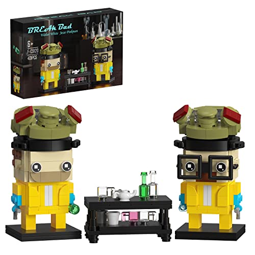 Millionspring Breaking Bad Walter White and Jesse Pinkman Building Block Kit, Classic Movies Figure Model Toy, Great Gift for Movie Fans, 2023 New (401 Pcs) von Millionspring
