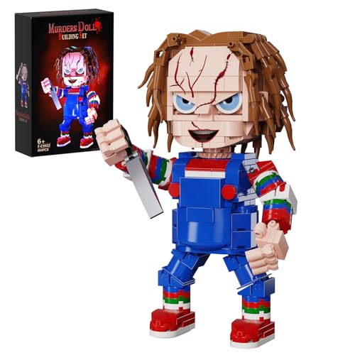 Millionspring Chucky-Baustein-Set, kreatives Horror-Chucky-Puppen-Bauset, Kinderspiel-Sammlung, Bauspielzeug, Geschenk für Chucky-Fans, Kinder und Erwachsene(494pcs) von Millionspring