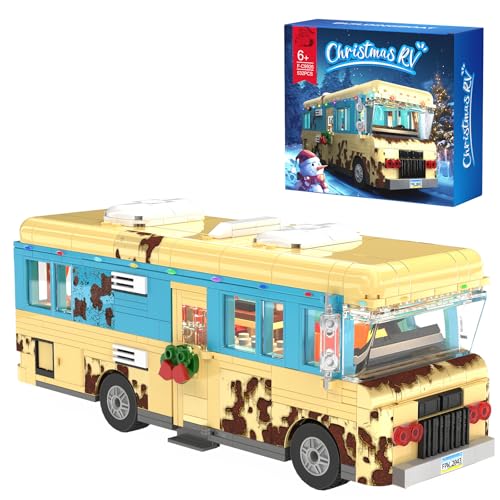 Millionspring Cousin Eddie Wohnmobil-Bausatz mit LED-Licht, Weihnachtsferien, Cousin Eddy Wohnmobil-Bausatz, Vater und Ehemann, Filmfans, 532 Teile von Millionspring