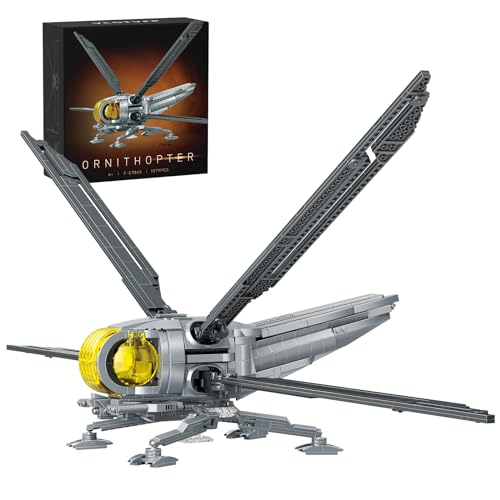 Millionspring Dune Ornithopter-Bausteinset, Luftfahrt-Gebäudemodellbausatz zum Filmthema, Geschenke für Dune-Fans, Erwachsene und Jugendliche (1085 Teile) von Millionspring