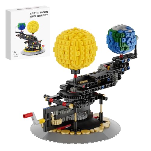 Millionspring Erde, Mond und Sonne Sonnensystem Modell Bausätze für Kinder ab 6 Jahren,Solar System Drehbares Modell Junior Scientist's Geschenkspiel Lernspielzeug (471PCS) von Millionspring