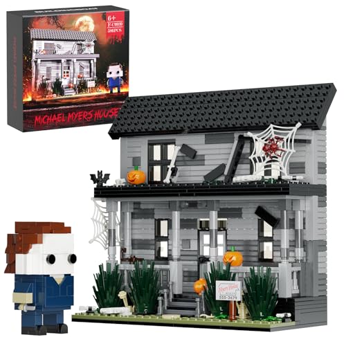 Millionspring Mires Haus-Bausteinset, Hausbausatz, Dekorationsgeschenk für Halloween, Teenager, Erwachsene und Filmfans(586-teilig) von Millionspring