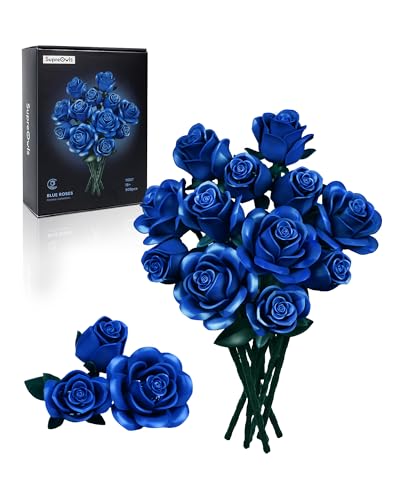 Millionspring-Set mit blauen Rosen, Blumenstrauß-Bausatz mit 12 blauen künstlichen Rosen, Geschenke für sie zum Geburtstag, Halloween, Jahrestag, Valentinstag, Muttertag, Weihnachten, Heimdekoration Millionspring-Set mit blauen Rosen, Blumenstrauß-Bausatz mit 12 blauen künstlichen Rosen, Geschenke für sie zum Geburtstag, Halloween, Jahrestag, Valentinstag, Muttertag, Weihnachten, Heimdekoration von Millionspring