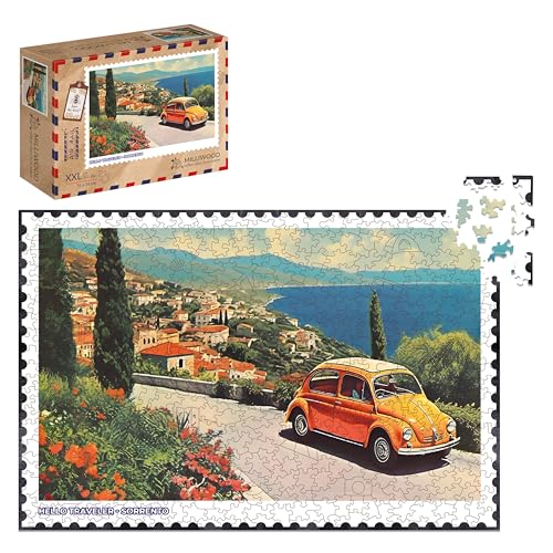 Milliwood Hello Traveler Köstliches Puzzle - Großartige Unterhaltung für die ganze Familie - Unregelmäßig geformtes Puzzle - Sorrento - 51x34cm - 500 Elemente von Milliwood