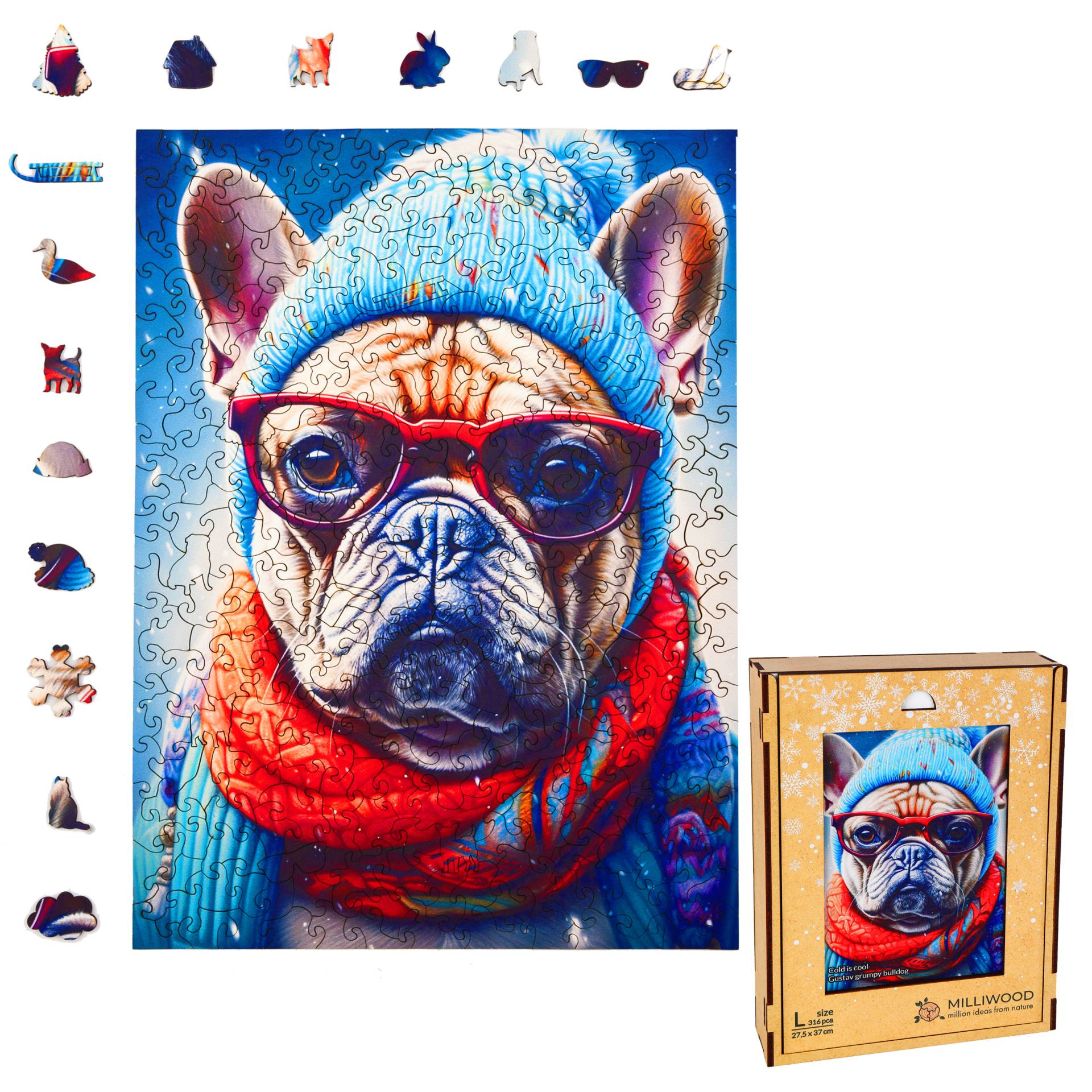 Milliwood Holzpuzzle - Gustav mürrischer Bulldog 316 Teile Puzzle Milliwood-5017 Milliwood Holzpuzzle - Gustav mürrischer Bulldog 316 Teile Puzzle Milliwood-5017 von Milliwood