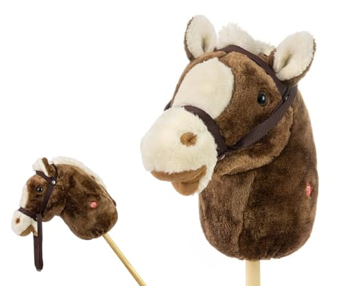 Milly Mally Hobby Pferd auf Stock Dark Brown Hobby Horse Spielzeug für Kinder 18m+ von Milly Mally