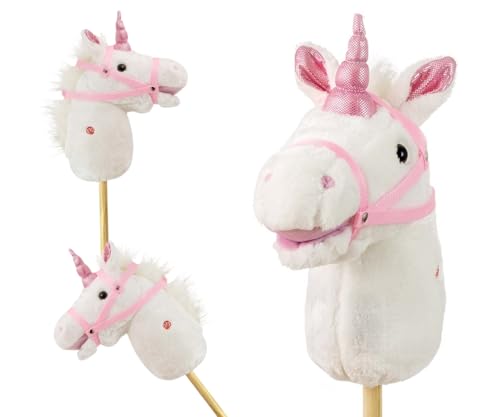 Milly Mally Hobby Pferd auf Stock White Hobby Horse Spielzeug für Kinder 18m+ von Milly Mally