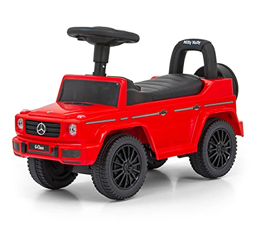 Milly Mally Mercedes G350D S Rutscher Auto für Kinder ab 1 Jahr interaktives Rutschauto mit Hupe und Motorgeräuschen Rot von Milly Mally