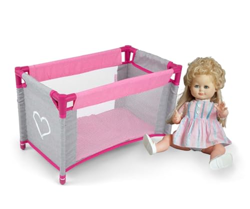 Milly Mally Puppenbett Lisa Prestige Pink Puppenspielzeug Minikissen Minidecke für Kinder ab 3 Jahre puppenzubehör puppenwagen Kinderwagen Spielzeug von Milly Mally