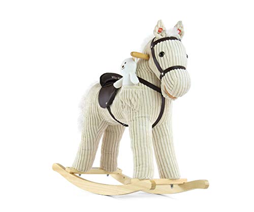 Milly Mally Schaukelpferd für Kinder, Spielzeugpferd Pony Luna Beige von Milly Mally