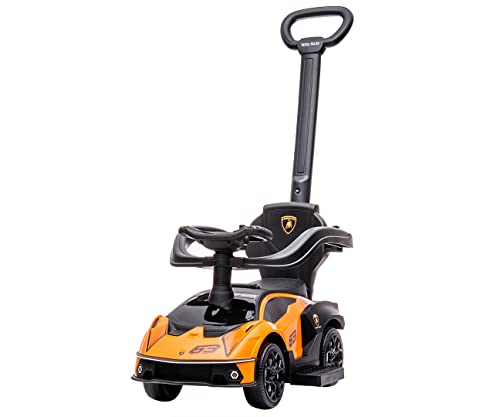 Rutschauto mit Griff Lamborghini Essenza SC V12 Orange Milly Mally kinderspielzeug ab 1 Jahr lauflernwagen Baby rutschauto ab 1 Jahr Bobby car Stange Baby Auto von Milly Mally