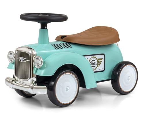 Vintage-Fahrzeug Royce von Milly Mally - Retro Rutschauto mit Hupe, Stauraum und Eva-Rädern für Kinder ab 12 Monaten (Mint) von Milly Mally