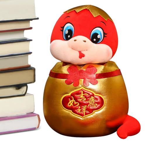 11-Inch Snake Stuffed Animal, Egg-Shaped Plush Mascot for The Year of The Snake, 2025 Chinese New Year 3D Plushies for Chinese Spring Festival Celebrations and Egg-Shaped Snake Stuffed Animal, 1 von Mimoqk