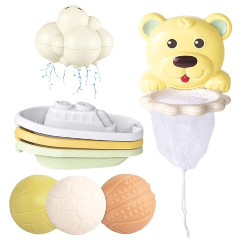 Bath Basketball Hoop, Basketball Bath Toy, Basketball Hoop Kids, Kids Bath Toy Set, Bathtub Toy Set with Cloud Shower, Bathtub Basketball Set, Water Basketball Hoop Toy for Kids' Birthday Christmas von Mimoqk