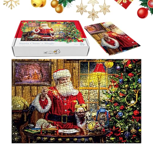 Christmas Themed Puzzles | 1000-Piece Santa Claus Family Holiday Puzzle For Fun And Home Decor 1000X Christmas Holiday Puzzle | Santa Claus Family Game, Educational Christmas Puzzle For Home Wall Deco von Mimoqk