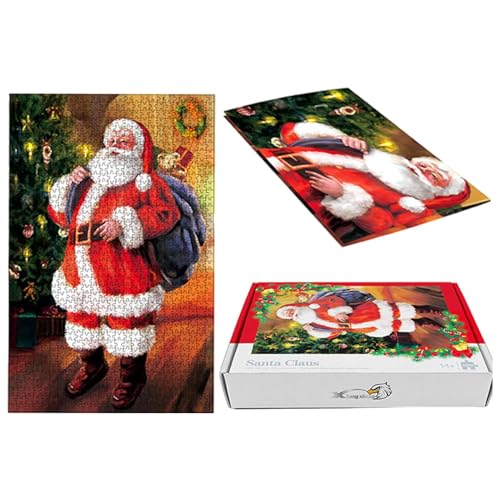 Christmas Themed Puzzles | 1000-Piece Santa Claus Family Holiday Puzzle For Fun And Home Decor 1000X Christmas Holiday Puzzle | Santa Claus Family Game, Educational Christmas Puzzle For Home Wall Deco von Mimoqk