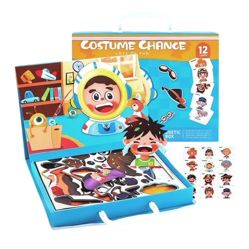 Dress -up -Puzzle - 10,63 Zoll magnetisch vorgetäuschtes Spiel für fantasievolle Entwicklung, praktisches Lernen mit kreativem Spiel, Bildungsrätsel für Kinderfamilie, Holzstücke, Aufbewahrungsbox Dress -up -Puzzle - 10,63 Zoll magnetisch vorgetäuschtes Spiel für fantasievolle Entwicklung, praktisches Lernen mit kreativem Spiel, Bildungsrätsel für Kinderfamilie, Holzstücke, Aufbewahrungsbox von Mimoqk