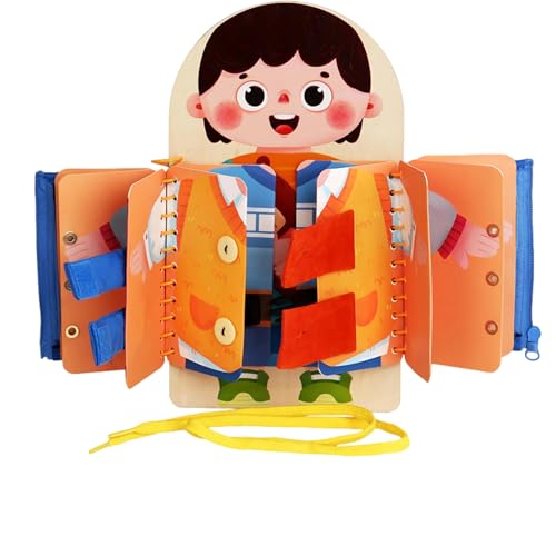 Dressingboards - Spielzeug für Lebenskompetenzen, tragbare Lernbrett für Kinder Alter 3+, Vorschulfeinmotor mit Aktivitäten, geschäftiges Holz -Holzdesign für Zuhause, 11.81 x 7,68 x 0,98 Zoll Dressingboards - Spielzeug für Lebenskompetenzen, tragbare Lernbrett für Kinder Alter 3+, Vorschulfeinmotor mit Aktivitäten, geschäftiges Holz -Holzdesign für Zuhause, 11.81 x 7,68 x 0,98 Zoll von Mimoqk