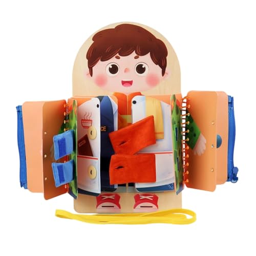 Dressingboards - Spielzeug für Lebenskompetenzen, tragbare Lernbrett für Kinder Alter 3+, Vorschulfeinmotor mit Aktivitäten, geschäftiges Holz -Holzdesign für Zuhause, 11.81 x 7,68 x 0,98 Zoll Dressingboards - Spielzeug für Lebenskompetenzen, tragbare Lernbrett für Kinder Alter 3+, Vorschulfeinmotor mit Aktivitäten, geschäftiges Holz -Holzdesign für Zuhause, 11.81 x 7,68 x 0,98 Zoll von Mimoqk