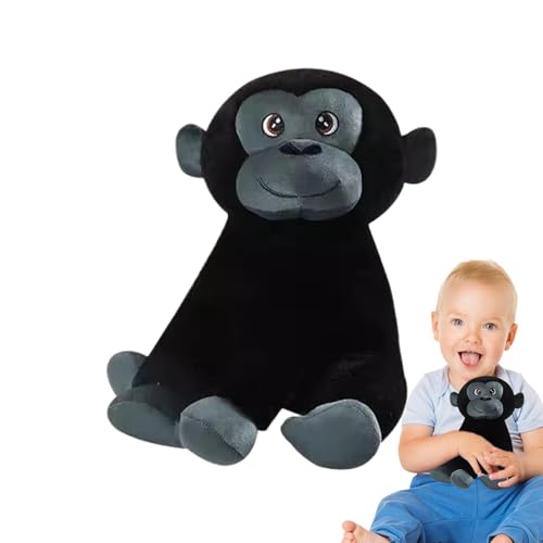 Gorilla Stuffed Tier, 20,3 cm Zoo Monkey Stuffed Plüschtier, Simulated Huggable Gorilla Plüschtier, Soft Monkey Plüschtier für Kinder Schlafzimmer, Cuddly Stuffed Tier zum Spielen und Schlafen von Mimoqk