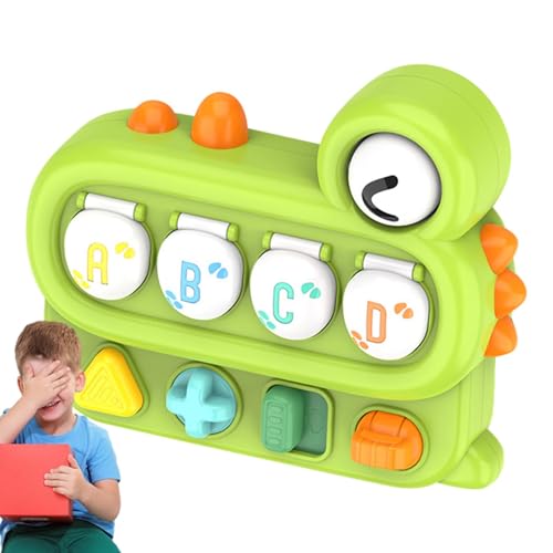 Interactive Kids Puzzles, Early Childhood Toddler Travel Toys, Safe Materials, Dinosaur Themed Dinosaur Puzzle | Educational Early Development Toy with Peek a Boo Game for Ages 18 Months+ von Mimoqk