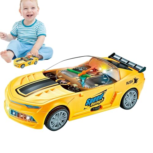 Interaktives elektrisches Spielzeugauto | Elektrisches Auto | Sportauto mit Clock, Licht und Musik | lustiges interaktives Spielzeug für Kinder | Engaging Elektrisches Fahrzeug mit Sound und Lichtern von Mimoqk